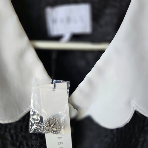 Mable Adara Peter Pan Collar Mini Dress NWT Size Small - Picture 3 of 5